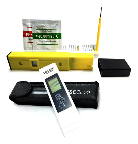 Kit Combo Medidor Ph Digital + Ec/tds/temp Cultivo Grow