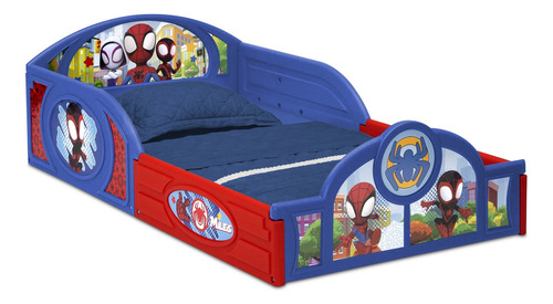 Cama Infantil Para Niños 2 En 1 Spidey Y Sus Amigos Delta C Azul Spidey
