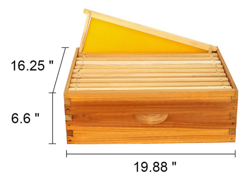 Langstroth - Caja Mediana De 10 Marcos De Cera De Abeja...