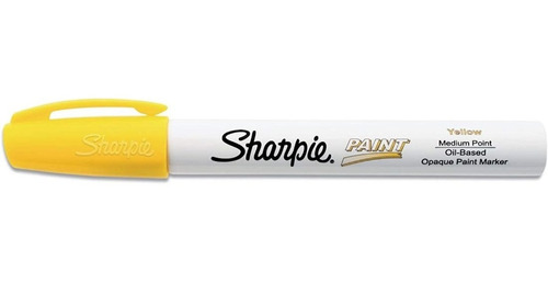 Marcador Permanente Sharpie Paint Amarillo Caja 12 Piezas