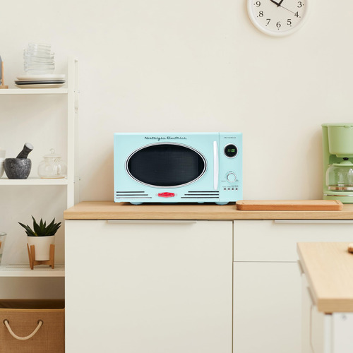 Nostalgia Retro Horno De Microondas Grande 800-watt Aqua