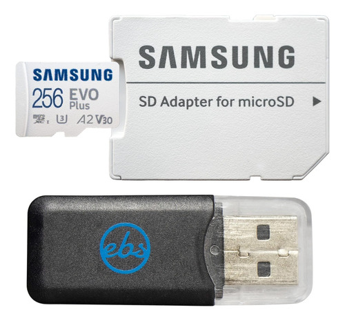 Micro Sd Xc Samsung Evo Plus 256gb 130mb/s V30 A2 U3 4k Uhd