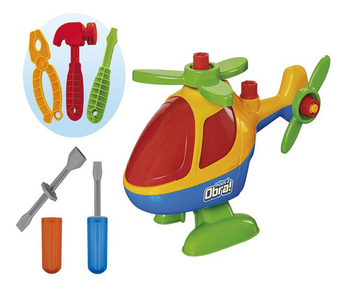 Helicóptero Monta E Desmonta - Brinquedo Educativo - Usual