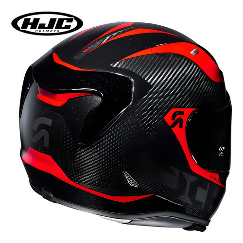 Capacete Hjc Rpha 11 Carbon Bleer Preto E Vermelho Tamanho do capacete 56