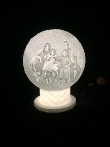 Luna Con Foto Personalizada 14f Impresión 3d Con Luz (Usado)
