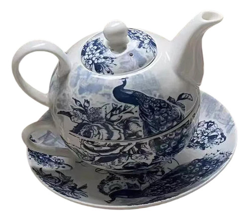 Juego De Té De Con Tetera China Y Platillo, Elegante Jarra