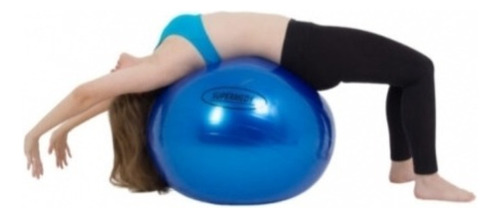 Bola De Ginástica (ant/busrt) 65cm Azul C/ Bomba- Supermedy