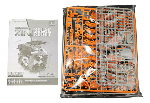 Robot Solar de Juguete Kit de Robots Briko Educativo 7 en 1 Robot para Niños Naranja Hong Jie Toys 0047 Hong Jie Toys