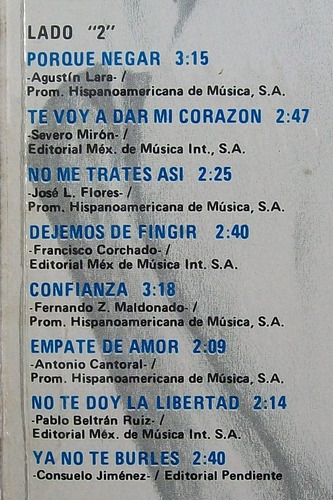 Homenaje A: Javier Solis. Disco Lp Cbs 1990 (Usado)