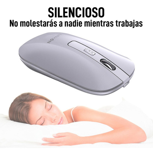 Mouse Inalambrico Dual Bluetooth Usb Recargable Para Mac Windows Color Blanco Linkon