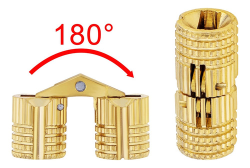 M 8 Bisagras De Barril De Latón Ocultas De 10 Mm, Apertura