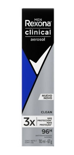 Rexona Desodorante Clinical Men Clean 3x Más Protec 110ml