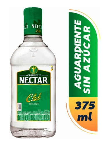 Aguardiente Nectar Verde *375ml - mL a $56