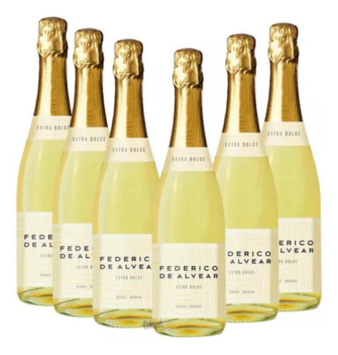 Federico Alvear Champagne Vino Espumante Extra Dulce 750 X6u