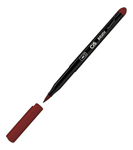 Caneta Brush Pen Cis Aquarelável Pincel Marcador Artístico Cor 15 - VERMELHO ESCURO