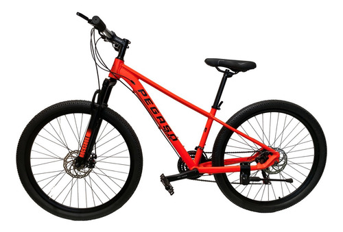 Imagen 2 de 10 de Bicicleta Naranja Aluminio Mtb Aro 27,5 Pegaso Bike