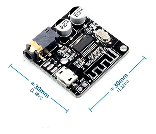 Imagem 3 de 4 de Mini Modulo Placa Receptor Bluetooth 5.0 Áudio Mp3 Aux