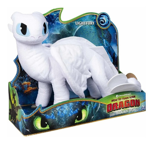 Dragons Furia Luminosa Dragón Felpa Peluche Deluxe Figura 36cm DreamWorks
