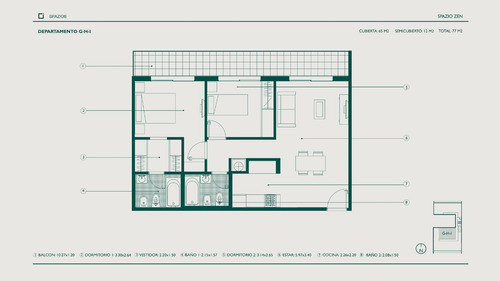Departamento 3 Ambientes Caseros