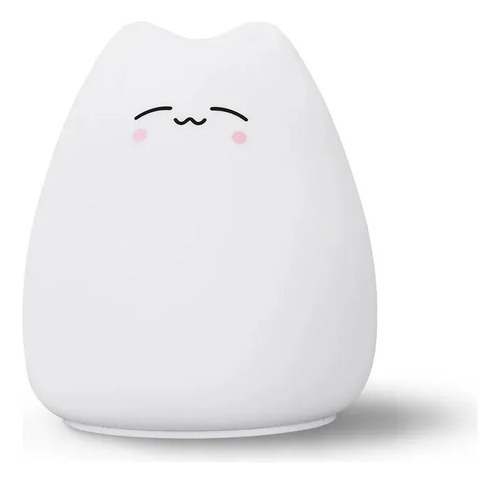 Lampara Led De Gato Tierno En Silicona Con 8 Tonos De Luces