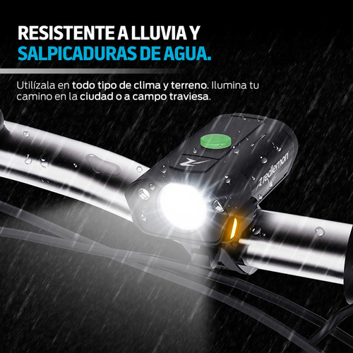 * Luz Delantera Impermeable For Bicicleta, Con