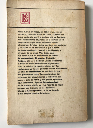 La Metamorfosis, Albert Camus, Galileo, El Túnel De E Sabato (Usado)
