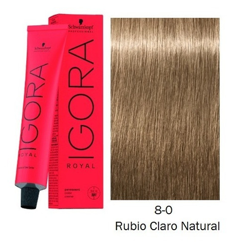 Tinte Rubio Claro Natural 8-0 Igora