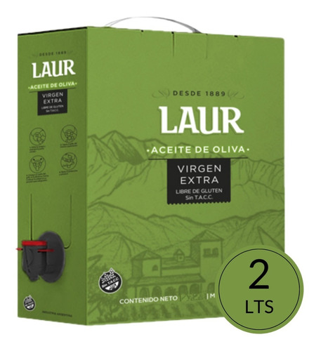 Aceite De Oliva Laur Extra Virgen Bag In Box X 2 Litros