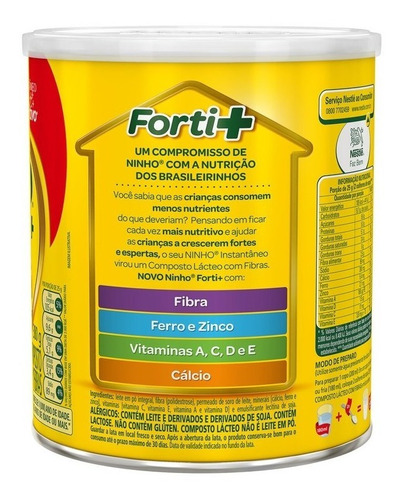 Imagem 3 de 7 de Ninho Instantâneo Forti+ Lata 380g