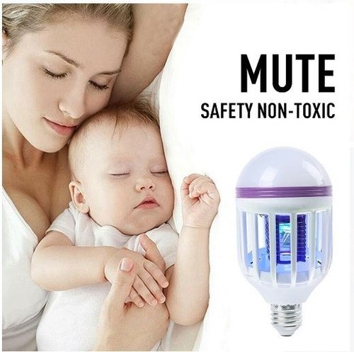 Foco Led 15w Lampara Mata Mosquitos E Insectos 3 Funciones E