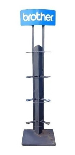 Expositor 4 Estantes Metal Base Estructura Reforzado Cartel. (Usado)