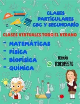 Comprar Clases Particulares - Química Matemáticas Física Y Biofísica