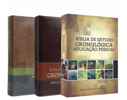 Bíblia De Estudo Cronológica Aplicação Pessoal Couro Luxo