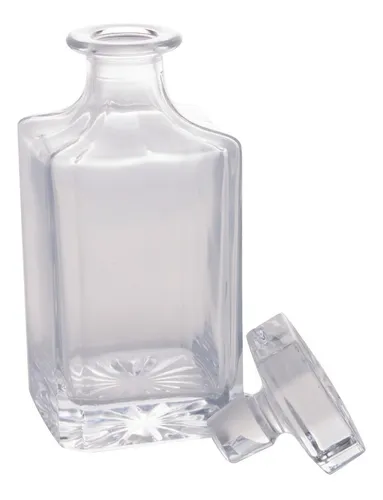 Garrafa 750ml Para Whisky De Cristal Wolff