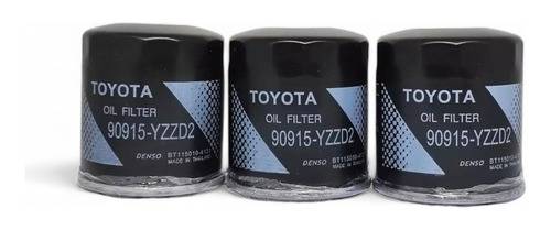 Pack 3 Unidades Filtro Aceite Original Toyota Hilux/fortuner