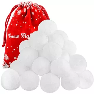 25 Pieces 2.9 Inches Snow Toy Ball Set Indoor Fake Snow...