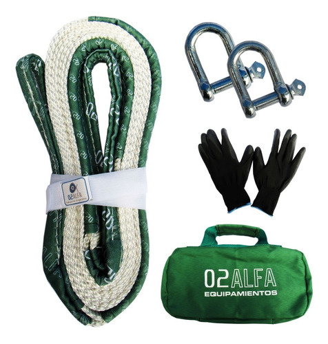 Eslinga De Arrastre 2tn + Grilletes + Guantes + Bolso 02alfa