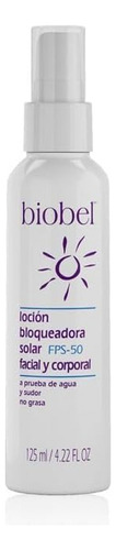 Biobel bloqueador solar 125 ml facial FPS50 no graso máxima protección