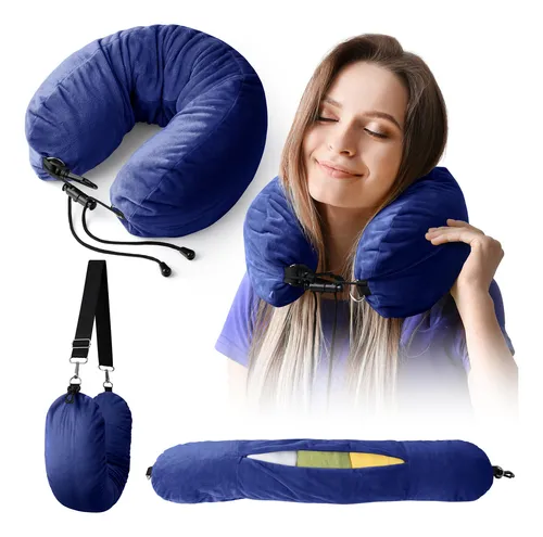 Almohada Cervical Ajustable Para Viajes Y Almacenamiento