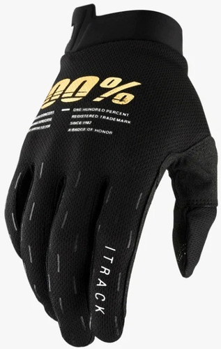 Guantes 100%  Itrack Negro  Mtb/mx