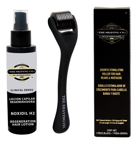 Kit Loción Capilar Noxidil + Roller Cabello The Shaving Co.