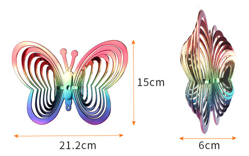 Molino De Viento Giratorio Reflectante Con Forma De Mariposa