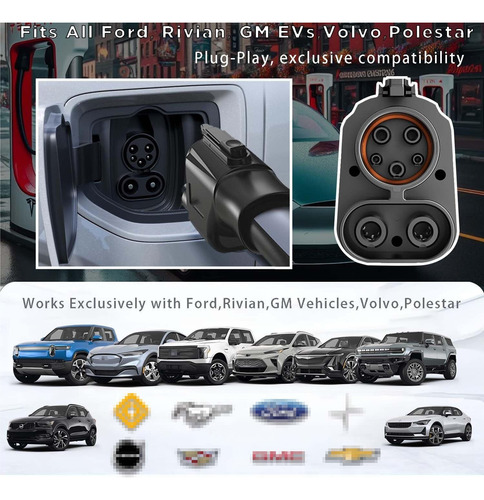 Adaptador De Carga Supercharger Nacs A Ccs1 Para Ford 1000v