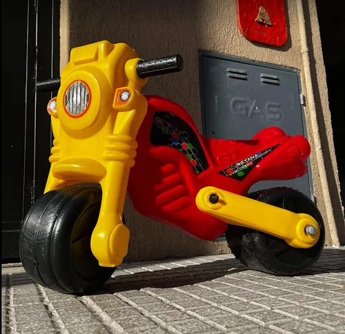 comprar Moto Pata Pata Xr Andarin Niños Con Direccion C Color Rojo Y Amarillo Gitana Con Bocina
