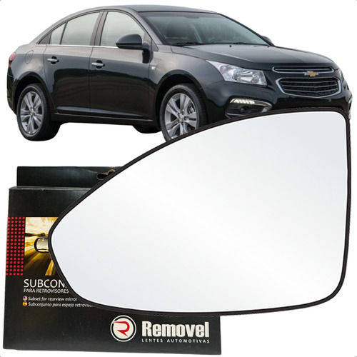 Vidro Lente + Base Do Retrovisor Cruze 2008 A 2017 Direito