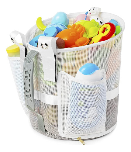 Quick Scoop Mesh Bath Toy Organizer Para Bañera Con Cremalle