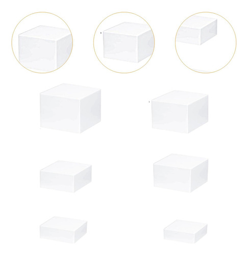 Conjunto De 6 Suportes De Exposição De Cubo De Acrílico