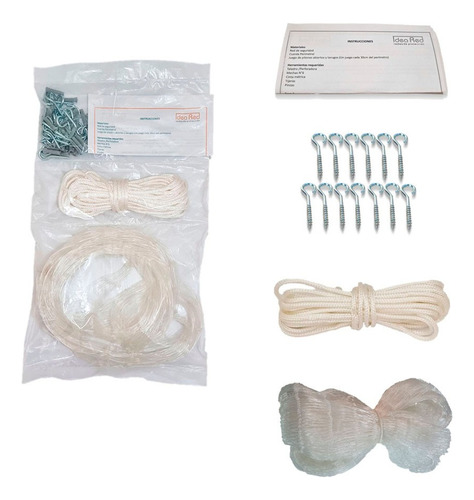Red De Protección Con Kit 4m2 Seguridad Para Niños Gatos Transparente 4 X 1