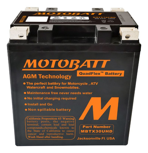 Bateria Motobatt Utv Polaris Sprint Electric Start 86 30ah
