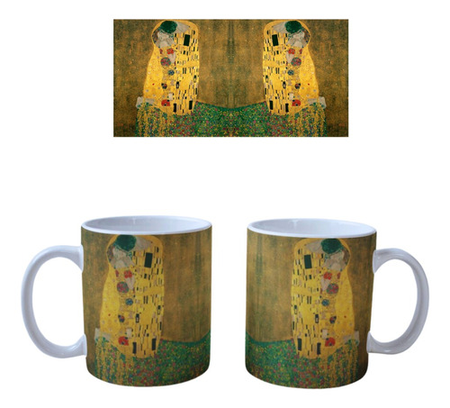 Mug Pocillo De Color Obras De Arte  El Beso  G. Klimt Taza